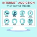 Internet addiction and digital detoxification: symptoms and consequences of excessive smartphone use Royalty Free Stock Photo